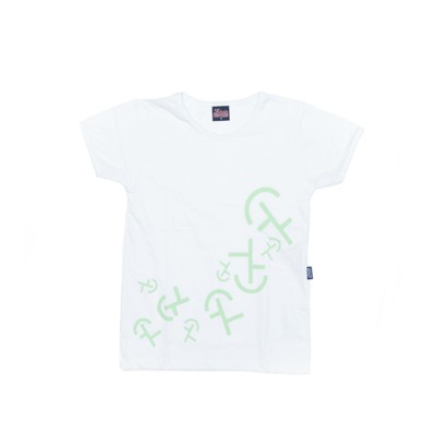 22 ALEF PERETZ BABY-LOOK BRANCA LOGO VERDE