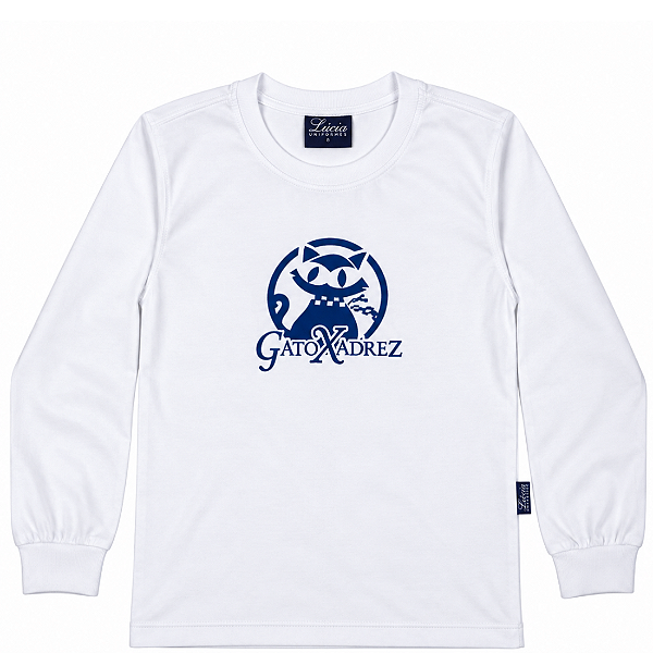 11 GATO XADREZ CAMISETA MANGA LONGA