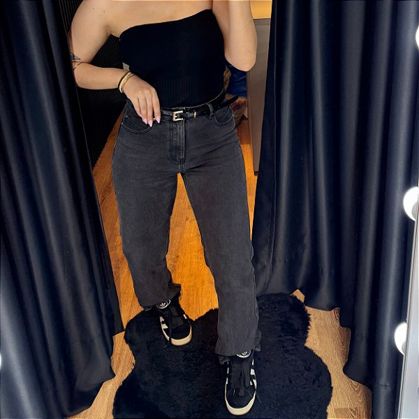 Calça wide leg estonada Gabriela