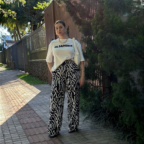 Calça pantalona animal print Renata