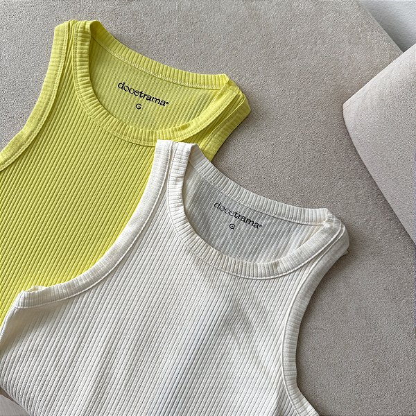 Regata basic malha canelada