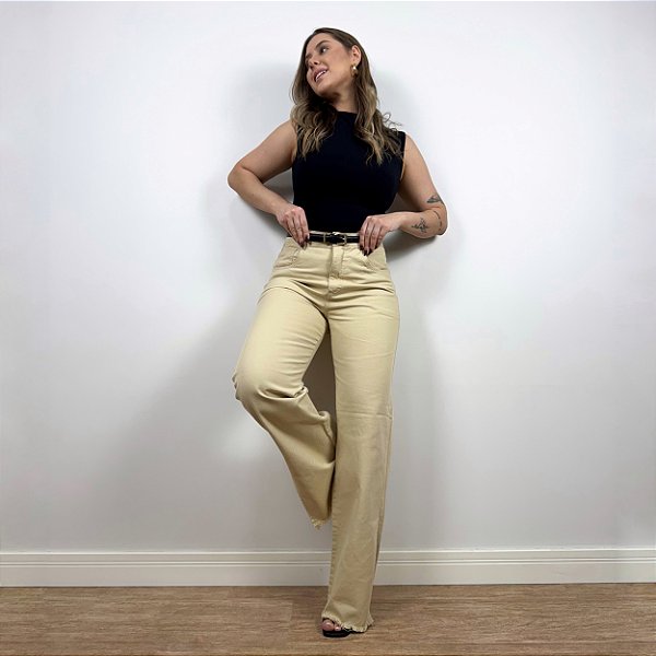 Calça wide leg Monica