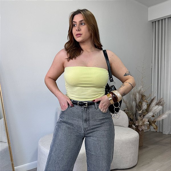 Cropped sem alça Yara