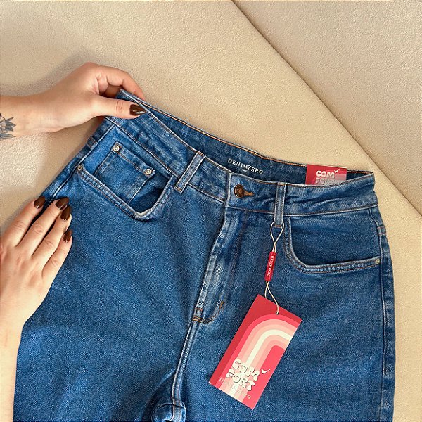 Calça mom jeans Denim Zero DZ20843