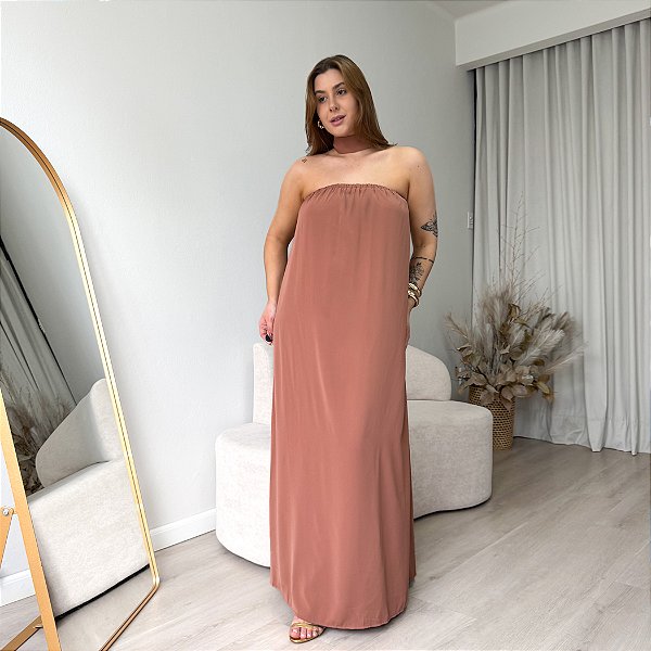 Vestido longo amplo Mavie