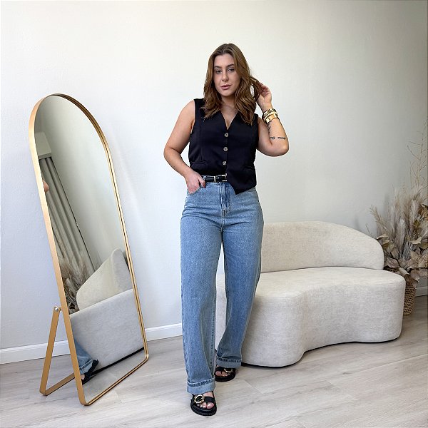Calça jeans reta Carola