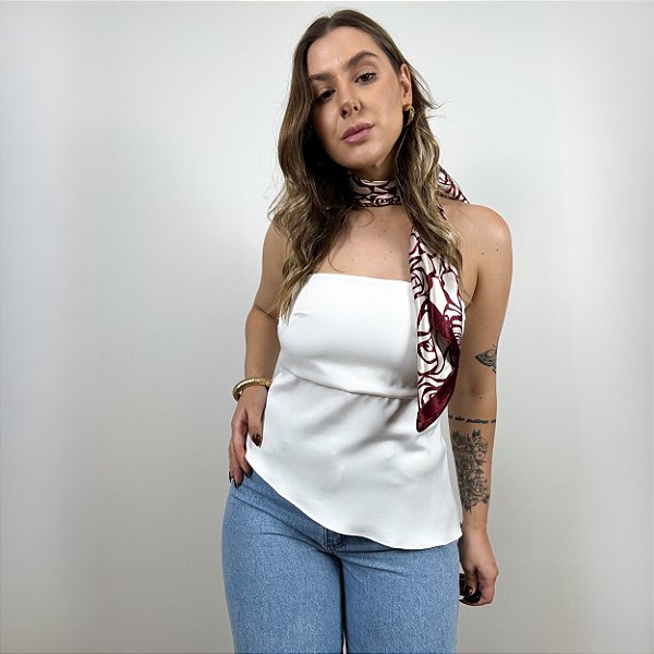 Blusa sem alça assimétrica Maju
