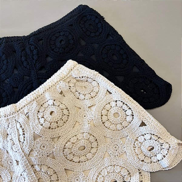 Shorts de crochê Flávia