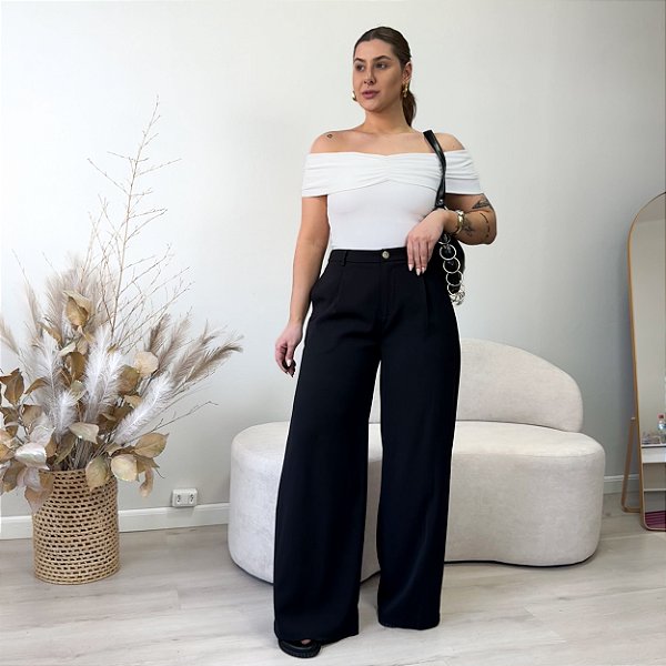 Calça pantalona alfaiataria Cristina