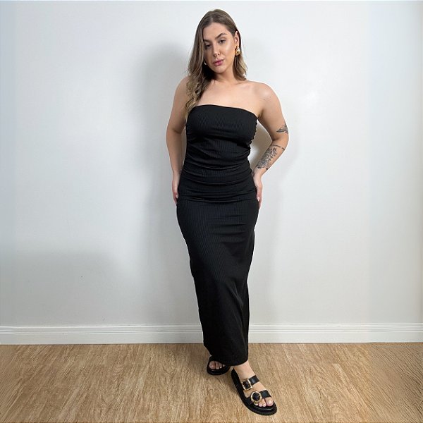 Vestido midi sem alças Verona