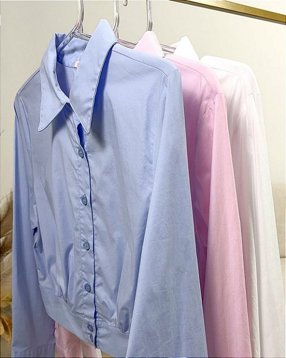 Camisa cropped tricoline Tainá