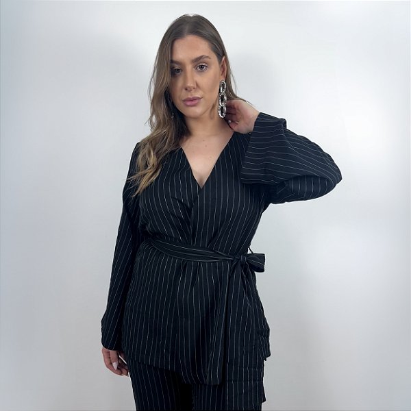 Kimono risca de giz Soraia