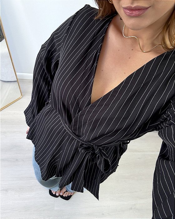 Kimono risca de giz Soraia