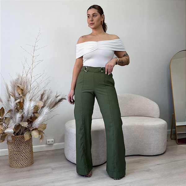 Calça pantalona alfaiataria Camille