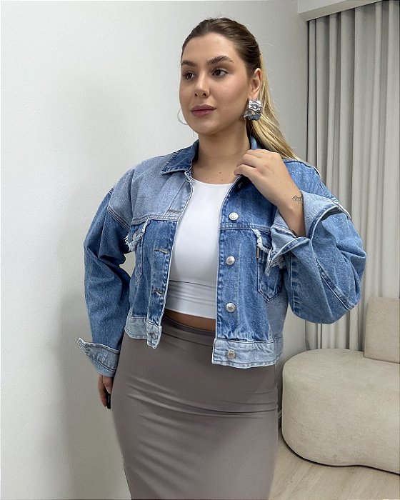 Jaqueta Jeans Cropped Denim Zero DZ9212