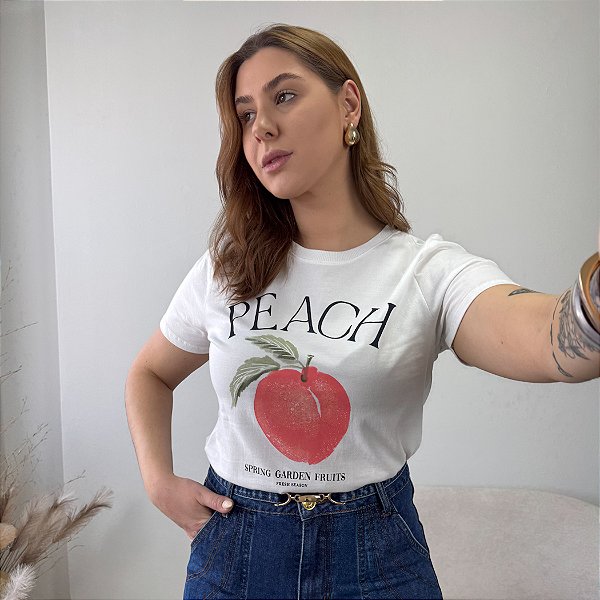 T-shirt tradicional "Peach"