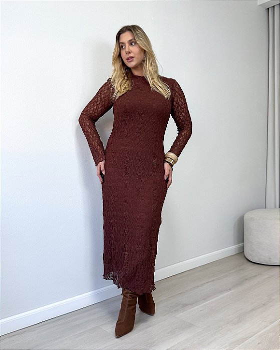 Vestido Midi Em Renda Charlotte