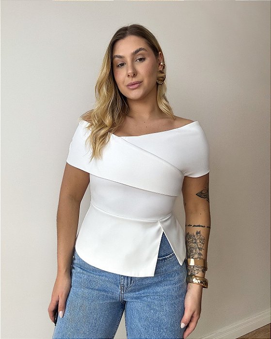 Blusa Ombro a Ombro Acinturada Cora