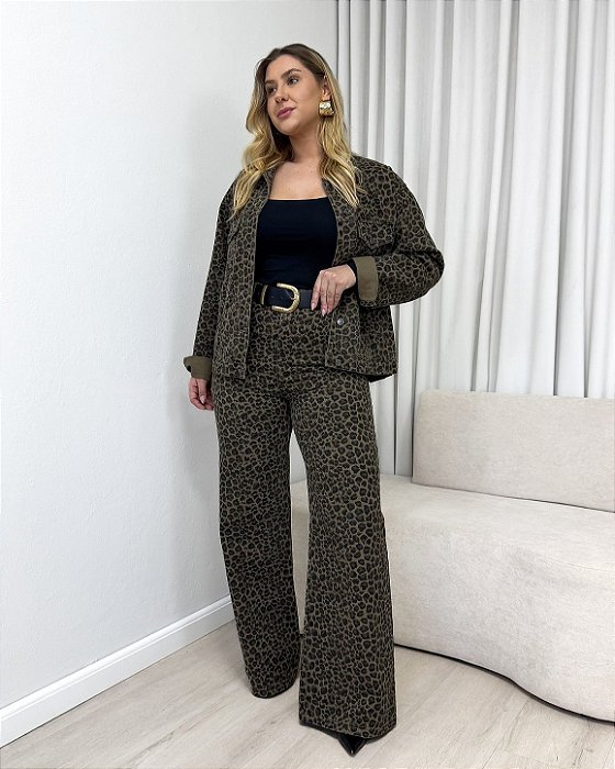 Jaqueta Oversized Animal Print Ticiana