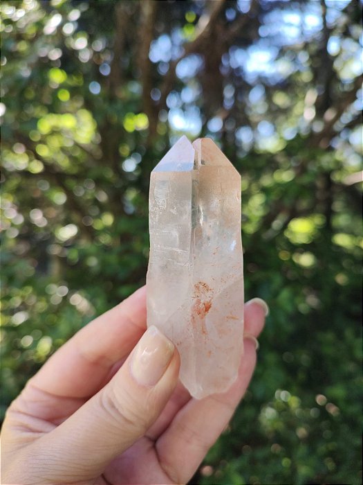 Ponta Quartzo Rosado Gêmeo  (formação natural)