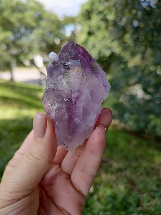Ponta de Ametista com Canudos de Cristal