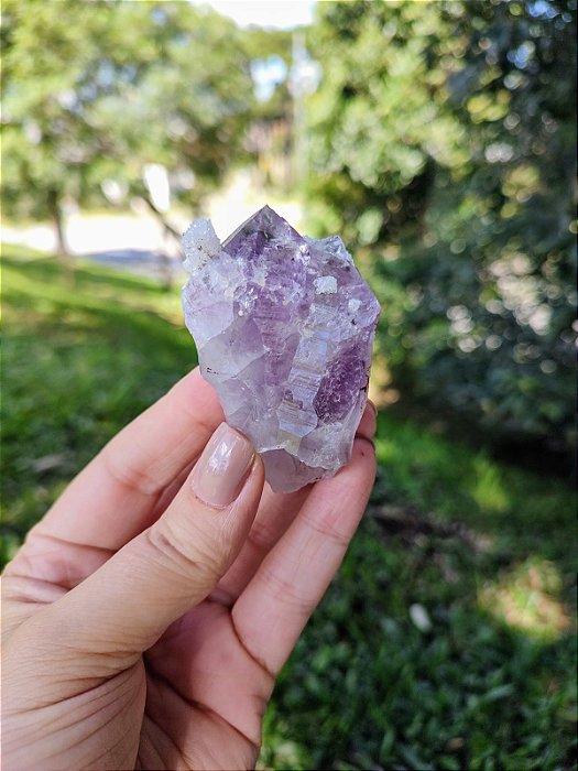 Ponta de Ametista com Canudos de Cristal