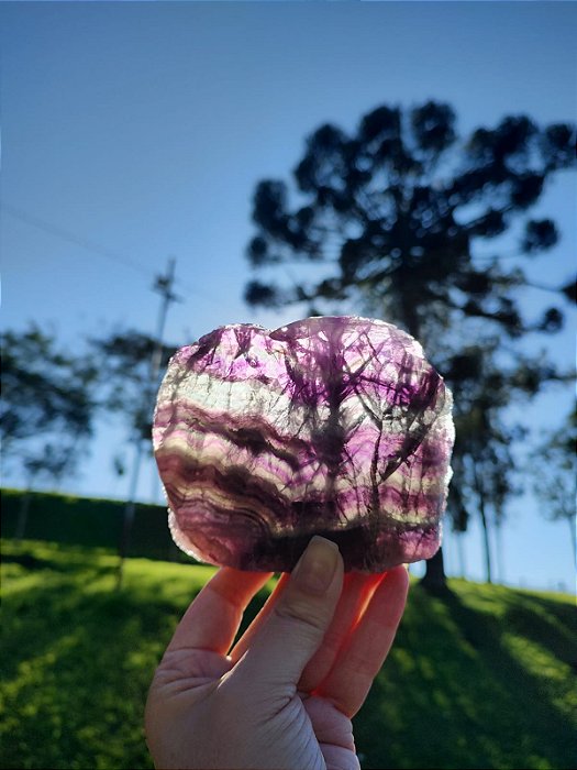 Fluorita Arco-Íris (acompanha suporte de metal)