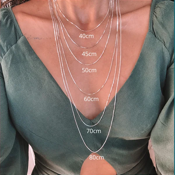 Corrente média em prata 925 diamantada (50cm)