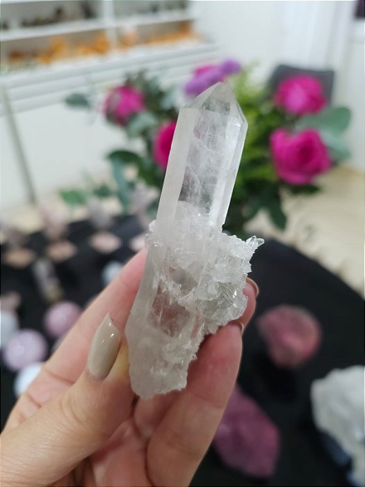 Drusa de Cristal Autocurada Elo do Tempo Passado
