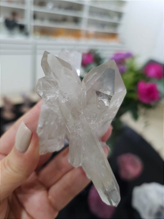 Drusa de Cristal Ísis e Janela da Alma Biterminado