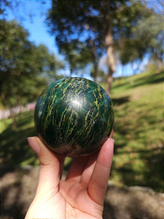 Esfera  Fuchsita com Pirita