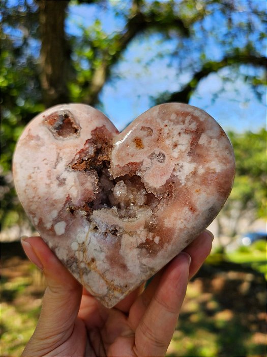 Coração de Ametista Rosa