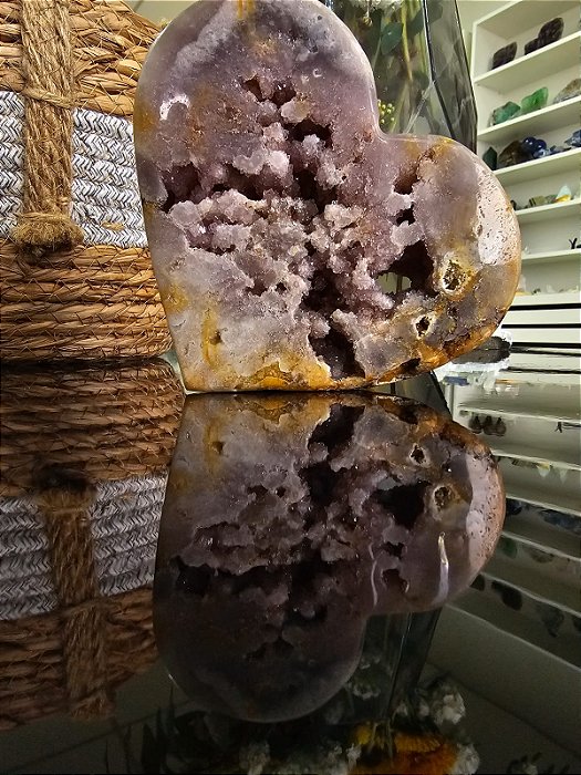 Coração de Ametista Rosa