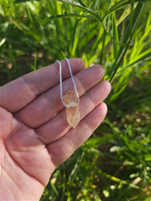 Colar Biterminados Dourados em Prata Diamantada