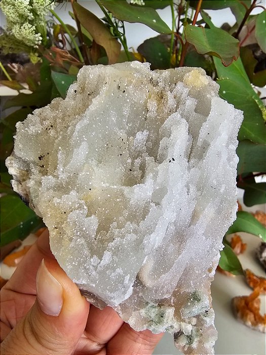 Drusa com Mini Estalactites de Quartzo Transparente