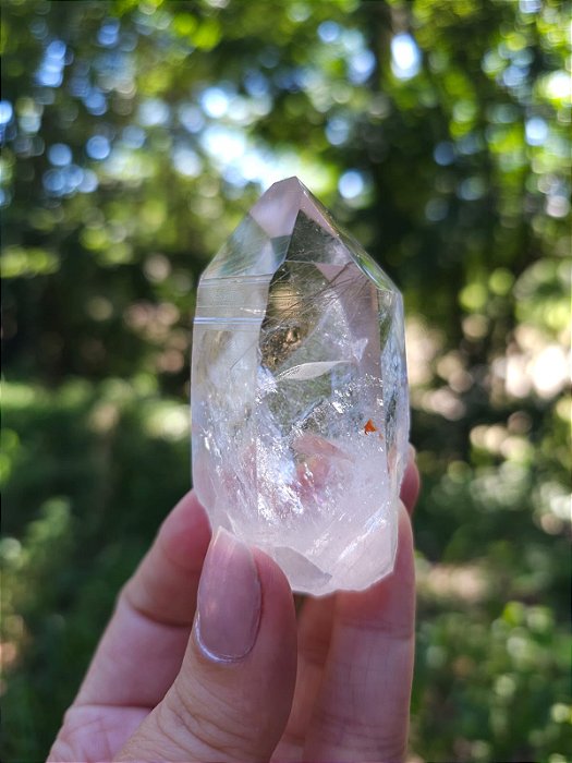 Quartzo com Rutilos Prata e Templo Dévico