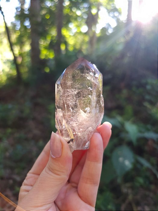 Quartzo com Rutilos Dourados