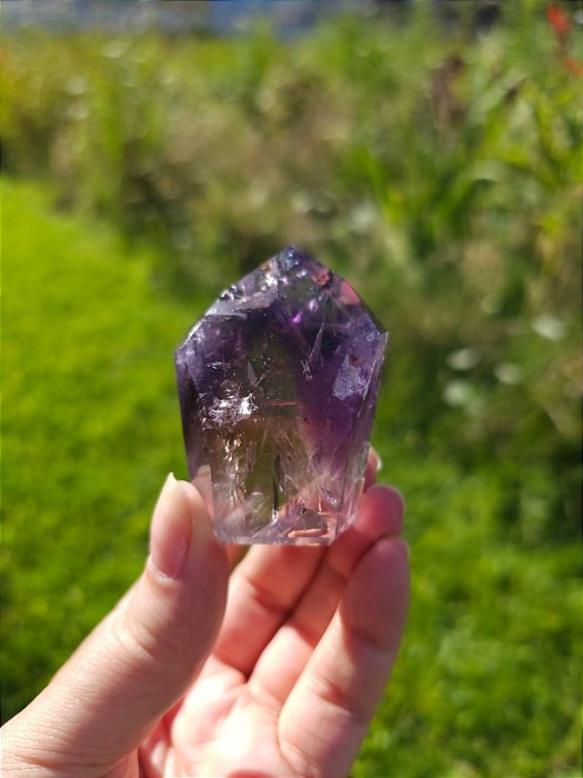 Phantom Ametista com Citrino e Goethita