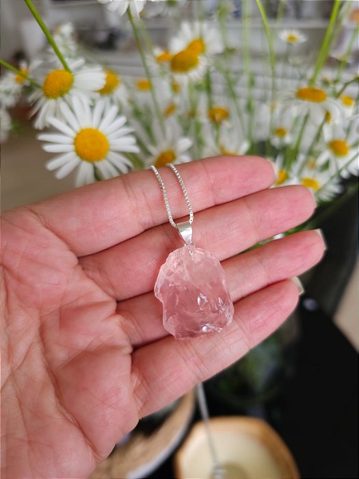 Pingente Quartzo Rosa