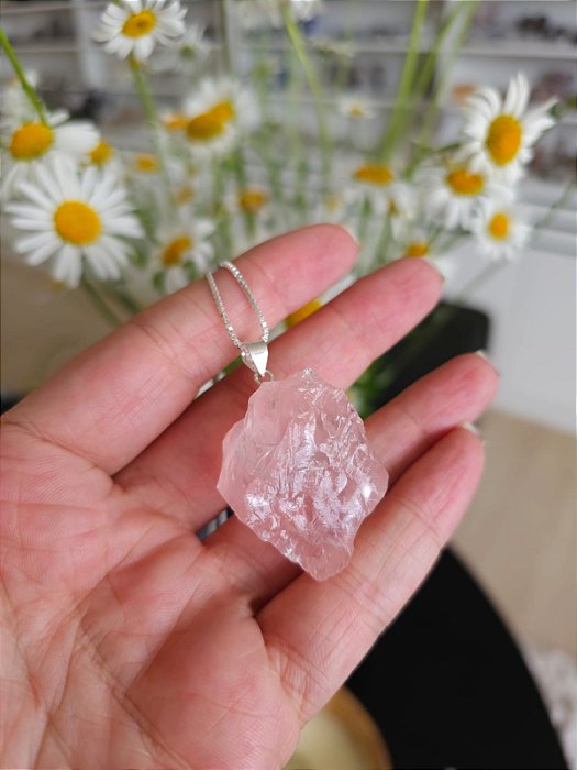 Pingente Quartzo Rosa