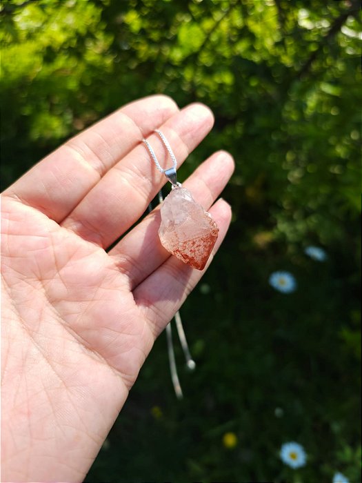 Pingente Quartzo Rosado