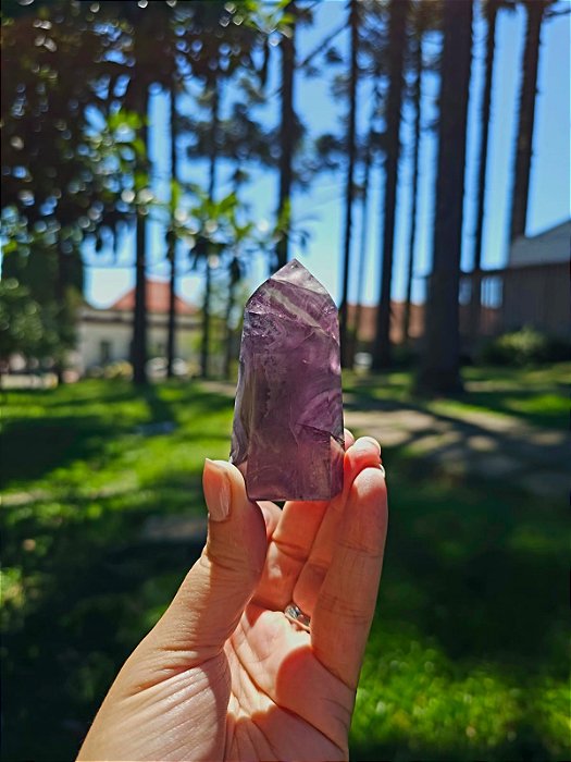 Fluorita Roxa (formação Arco-íris com verde)