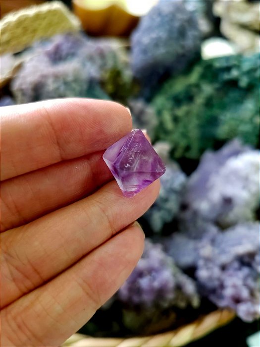 Fluorita Octaedro Roxa