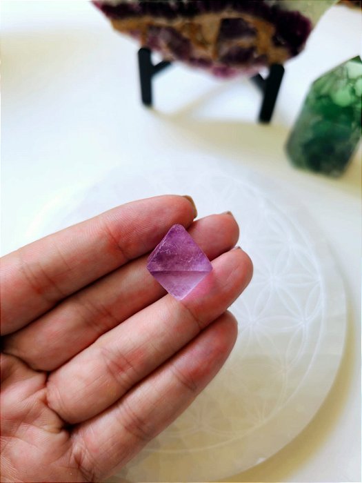 Fluorita Octaedro Roxa