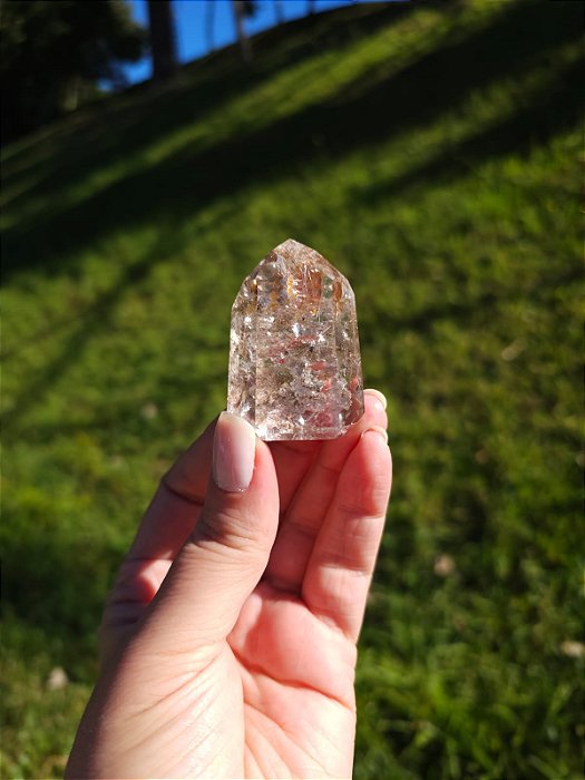 Quartzo com Rutilos Prata e Lodolita Qualidade Extra