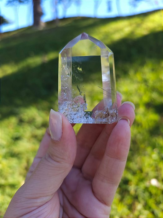 Quartzo com Rutilos Prata e Lodolita Qualidade Extra