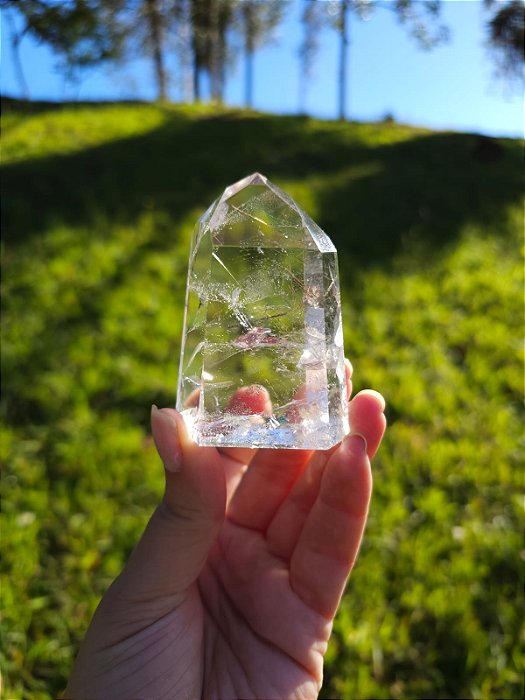 Quartzo com Rutilos Dourados e Ponte para Dentro Qualidade Extra