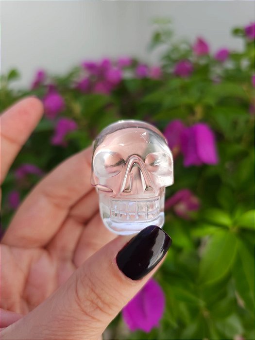 Crânio Quartzo Branco Translúcido