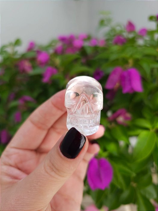 Crânio Quartzo Branco Translúcido