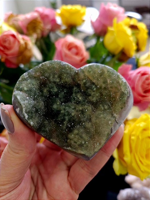 Coração de Ágata Cristalizado